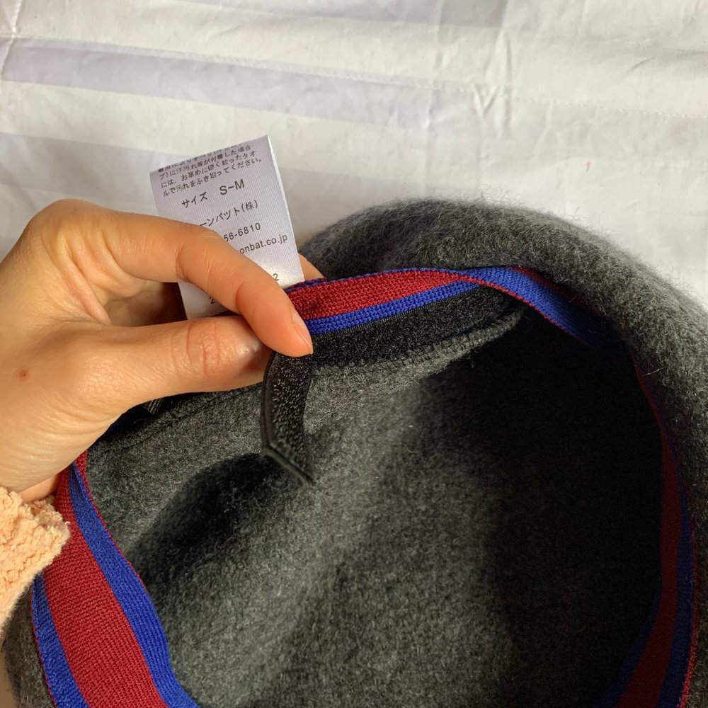 Vivienne Westwood gray wool beret with embroidery logo hat S M - Picture 2 of 8